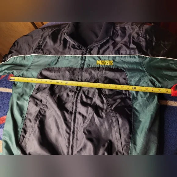 Green Bay Packers Reversible Jacket Mens XL G-III Windbreaker / Fleece NFL - Picture 9 of 10